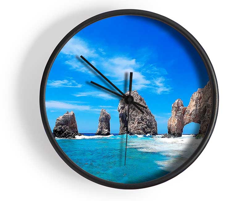 Ancient Rocks Of Time Clock - Wallart-Direct UK