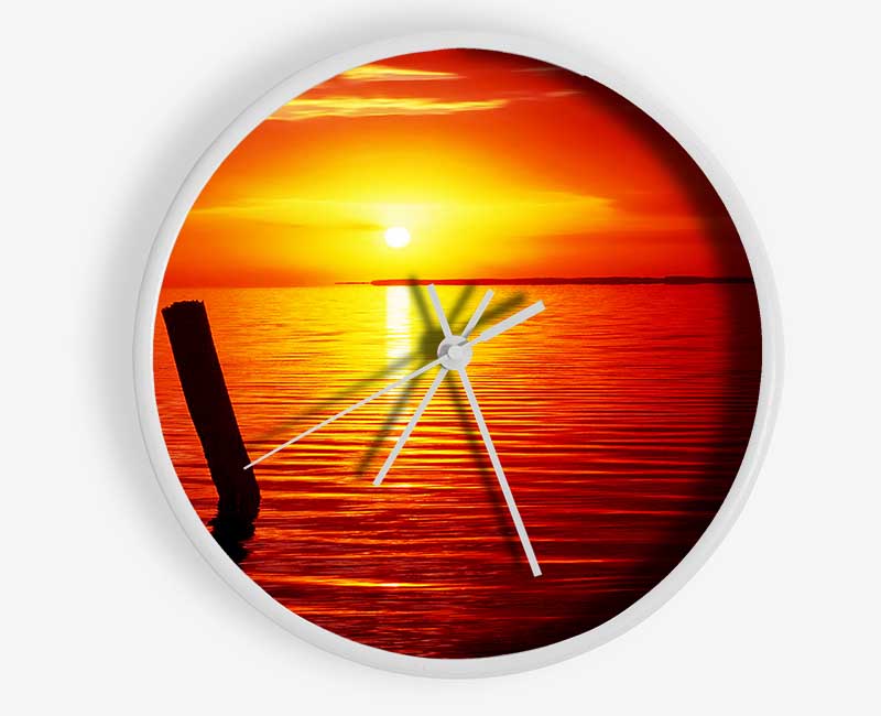 Red Diamond Sun Clock - Wallart-Direct UK