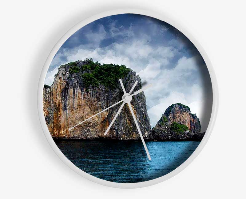 Ocean Island Storm Clock - Wallart-Direct UK