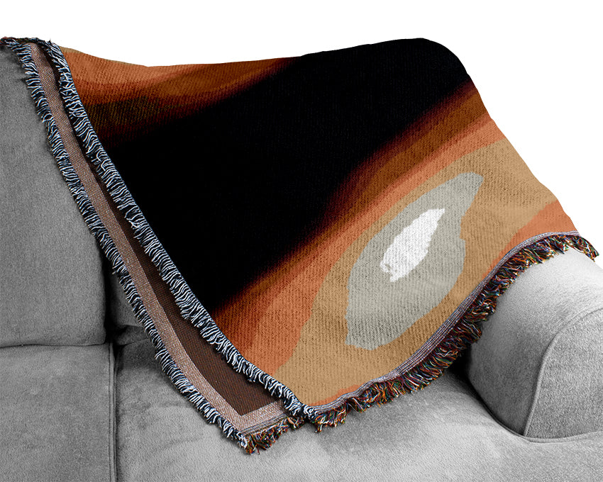 Golden Lake Reflections Woven Blanket