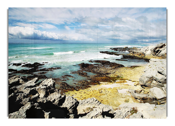 Rocks Of The Ocean Seascape Canvasb