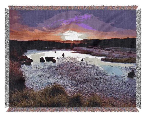 Sunset On Top Of The World Woven Blanket