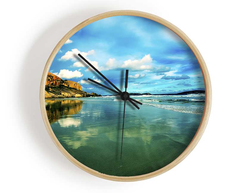 Serene Ocean Reflections Clock - Wallart-Direct UK