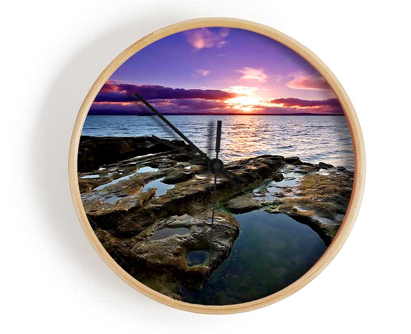 Auckland Sunset Clock - Wallart-Direct UK