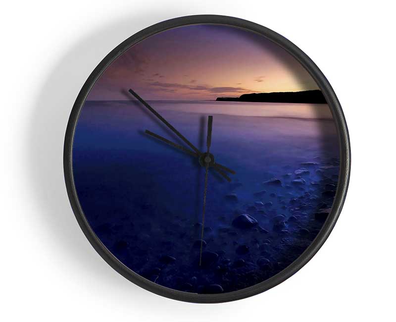 Midnight Blue Ocean Clock - Wallart-Direct UK