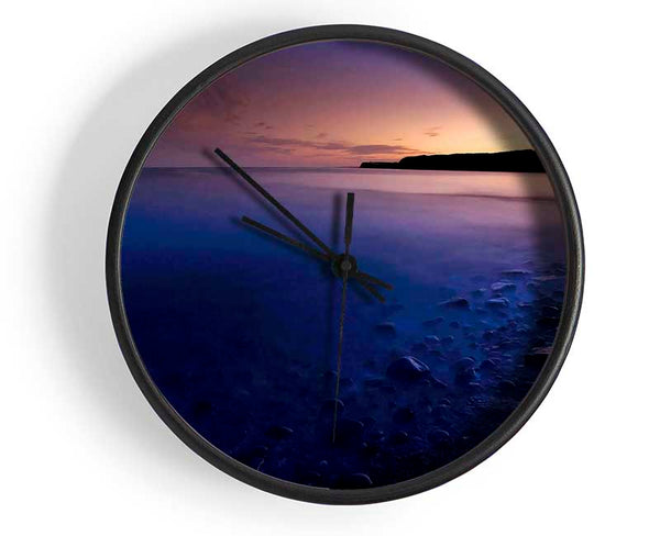 Midnight Blue Ocean Clock - Wallart-Direct UK