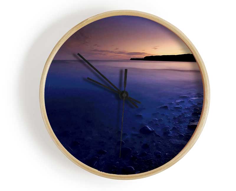 Midnight Blue Ocean Clock - Wallart-Direct UK