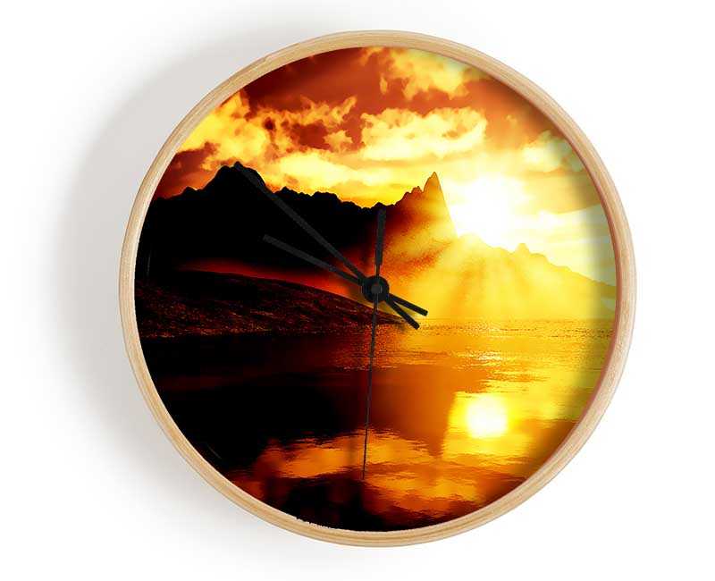 Sun Blaze Reflections Clock - Wallart-Direct UK