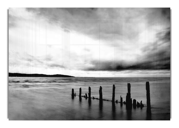 Storm Clouds Over The Ocean B~w