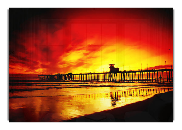 Fire Skies Over The Pier