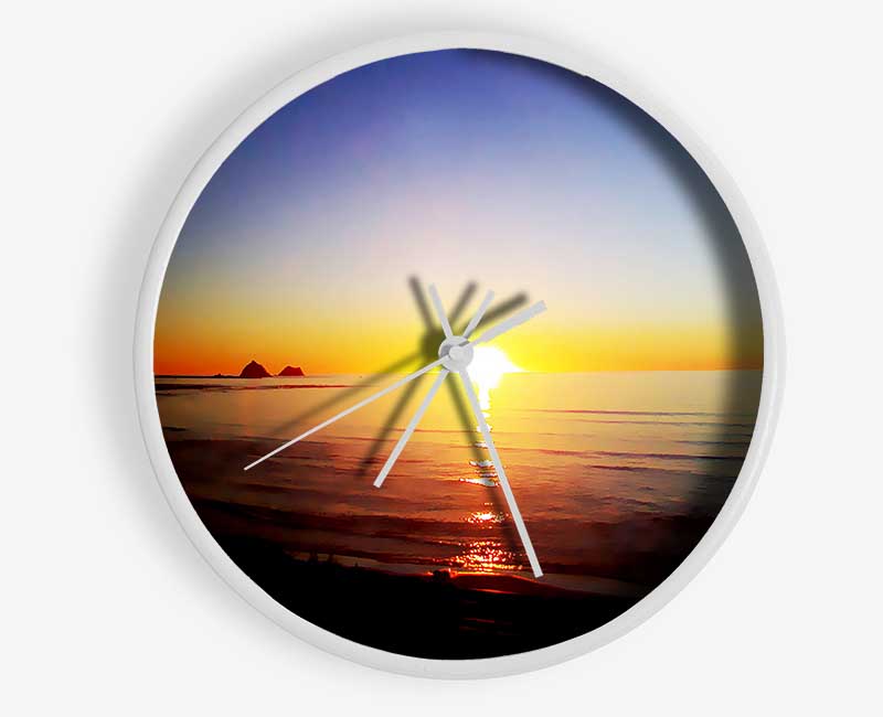 Sun Blaze Around The Ocean Clock - Wallart-Direct UK