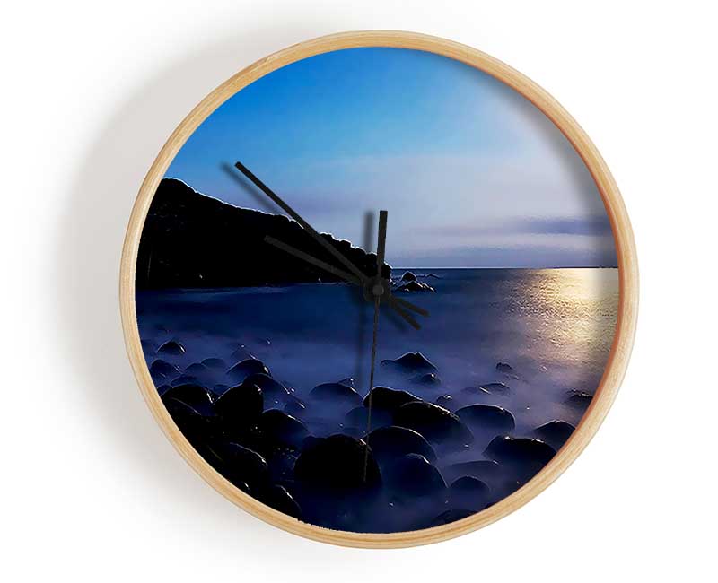 Mist Of The Ocean Rocks At Daybreak Clock - Wallart-Direct UK