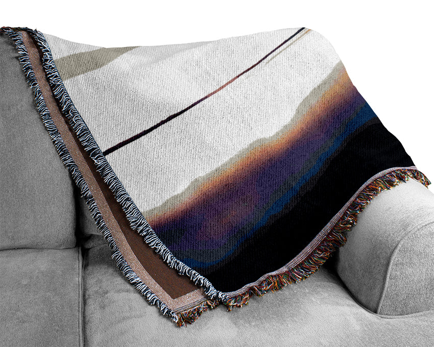 Calm Ocean Pier Woven Blanket