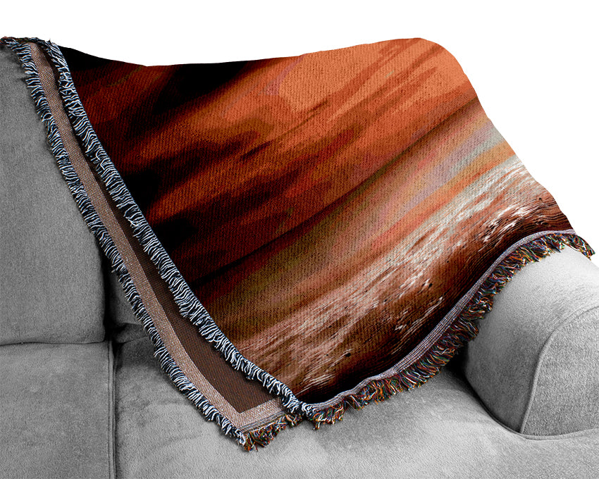 Ocean Calm Sunset Woven Blanket