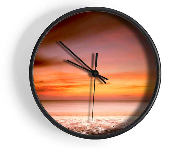 Ocean Calm Sunset Clock - Wallart-Direct UK