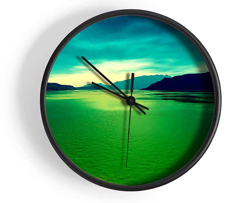 Green Ocean Bay Clock - Wallart-Direct UK