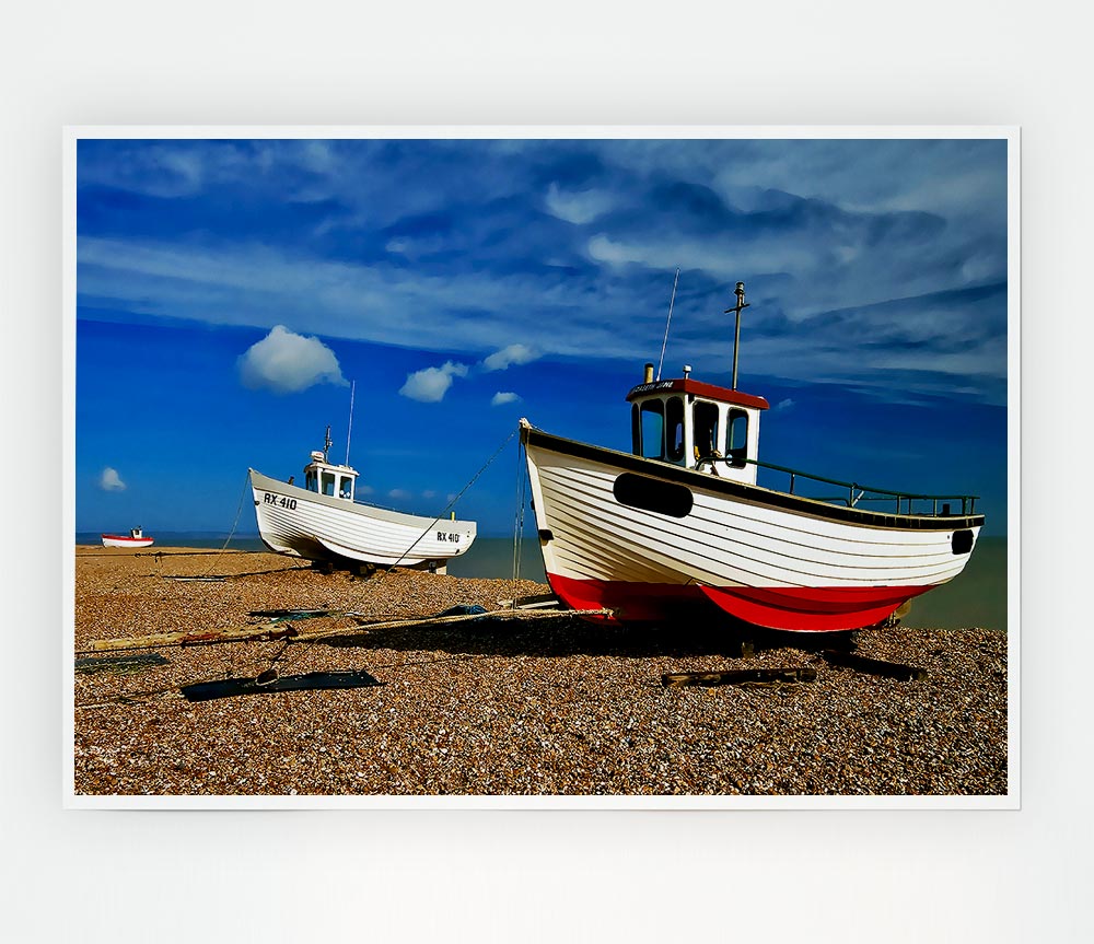 Fishermans Boat Hideaway Print Poster Wall Art