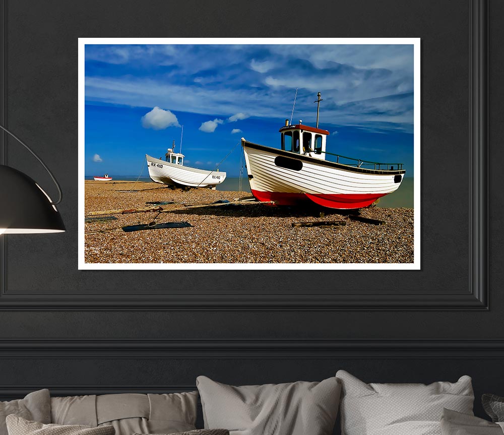 Fishermans Boat Hideaway Print Poster Wall Art