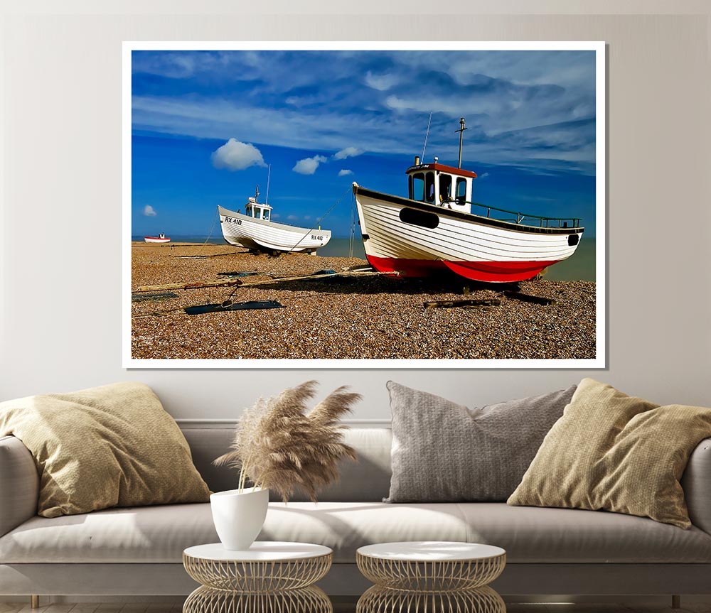 Fishermans Boat Hideaway Print Poster Wall Art