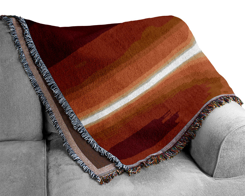 Surreal Orange Sunset Woven Blanket