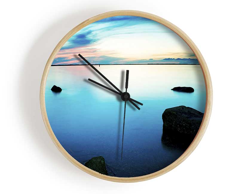 Turquoise Serenity Clock - Wallart-Direct UK