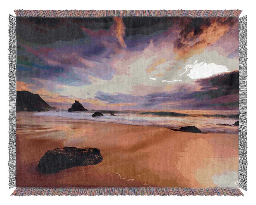 Storm Cloud Ocean Woven Blanket