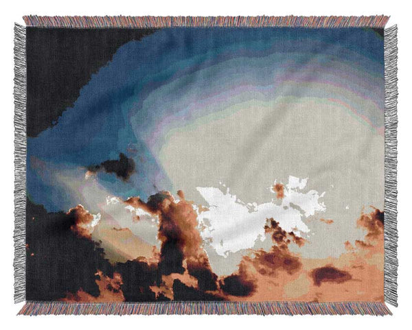 Sunrays Of The Golden Cloud Woven Blanket