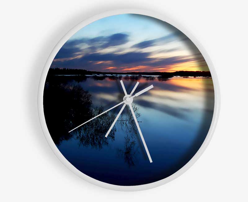 Ocean Sky Reflections Clock - Wallart-Direct UK