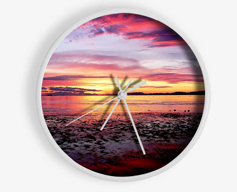 Sunrise Ocean Skies Clock - Wallart-Direct UK