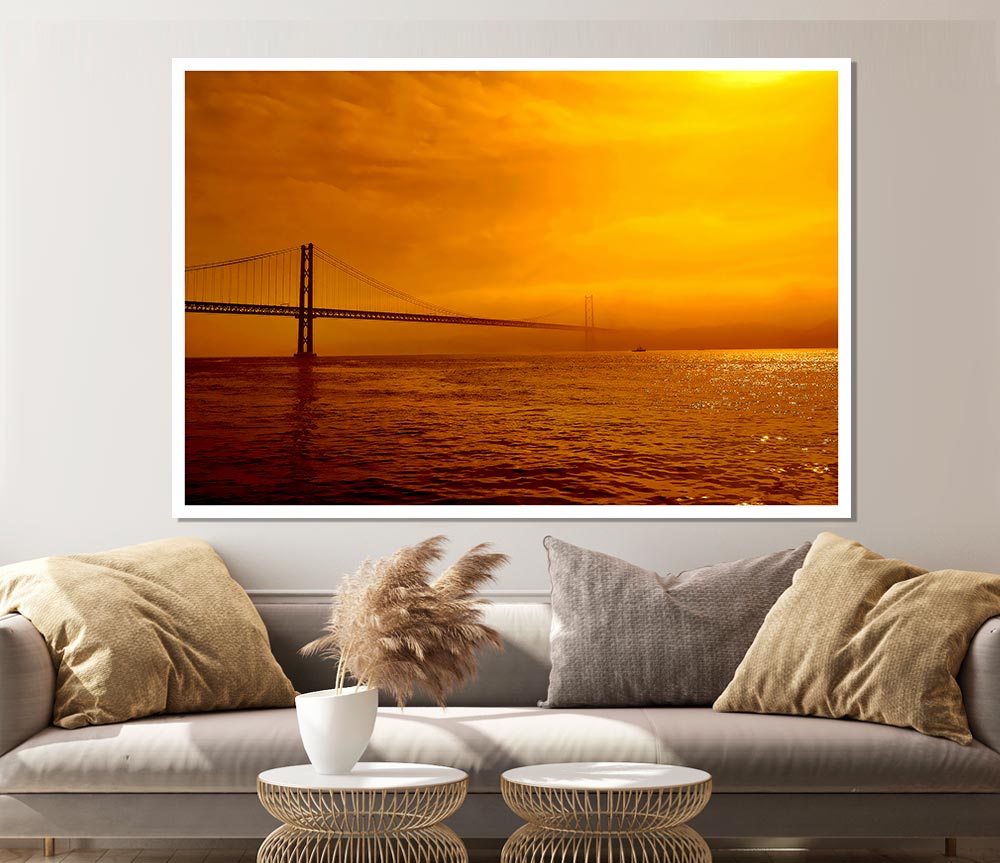 The Misty Ocean Crossing Print Poster Wall Art