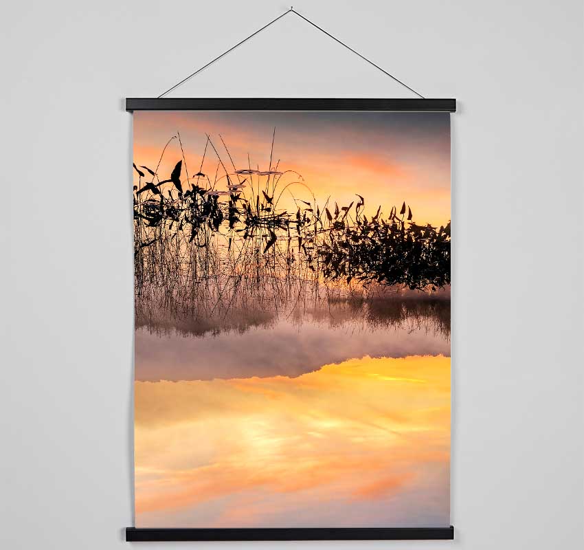 Winter Lake At Daybreak Hanging Poster - Wallart-Direct UK