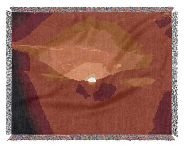 Stunning Orange Sun Blaze Woven Blanket