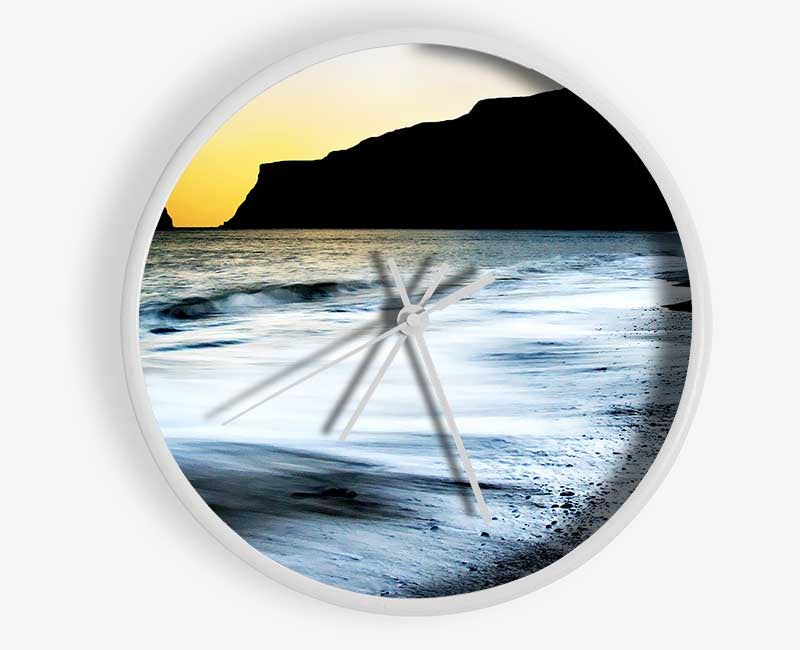 The Oceans Ebb At Dusk Clock - Wallart-Direct UK