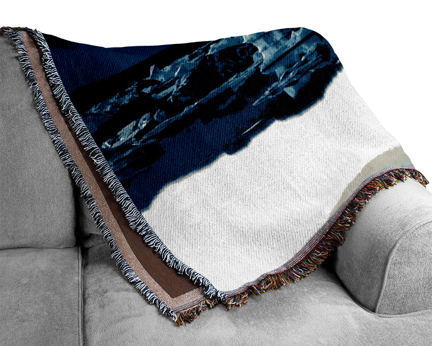 Blue Ice Calm Woven Blanket