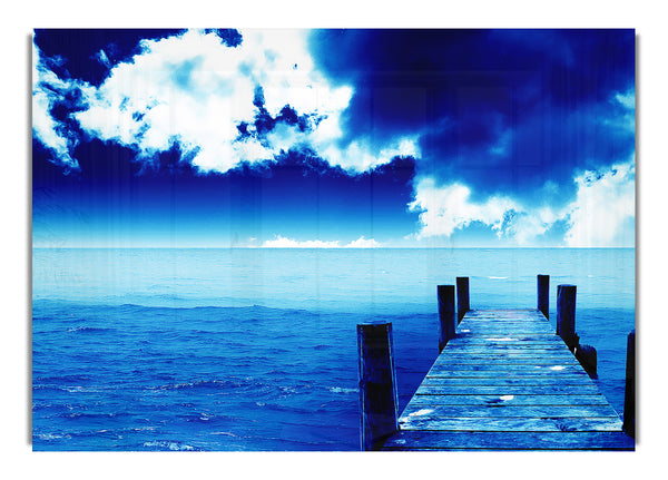 Boardwalk Ocean Blues Seelandschaft Leinwand