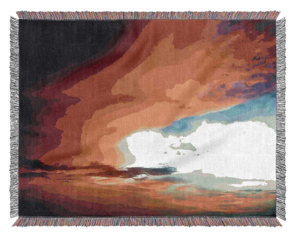 Stunning Red Cloud Formation Woven Blanket