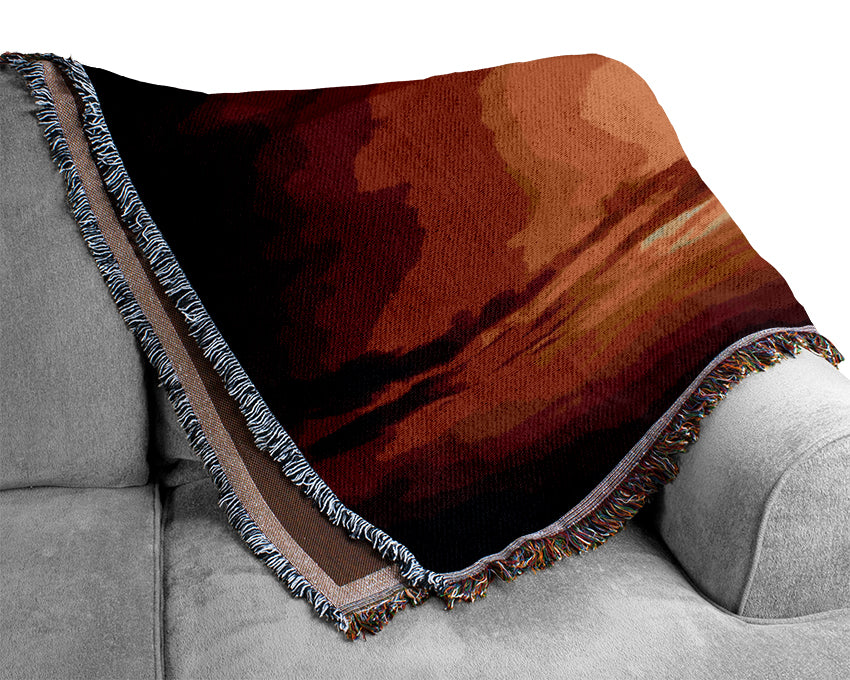 Stunning Red Cloud Formation Woven Blanket