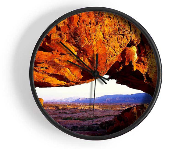 View Through The Rocks Clock - Wallart-Direct UK