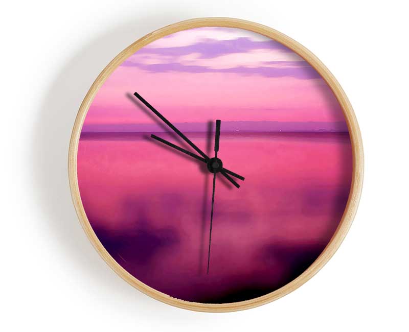 Pink Calm Clock - Wallart-Direct UK