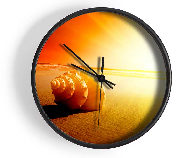 Seashell And Sun Clock - Wallart-Direct UK