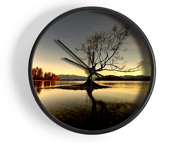 Lonely Lake Tree Clock - Wallart-Direct UK