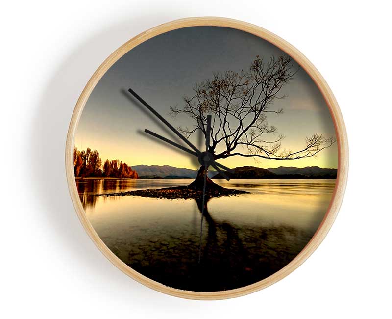 Lonely Lake Tree Clock - Wallart-Direct UK