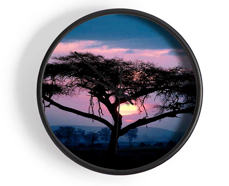 East African Sunset Clock - Wallart-Direct UK