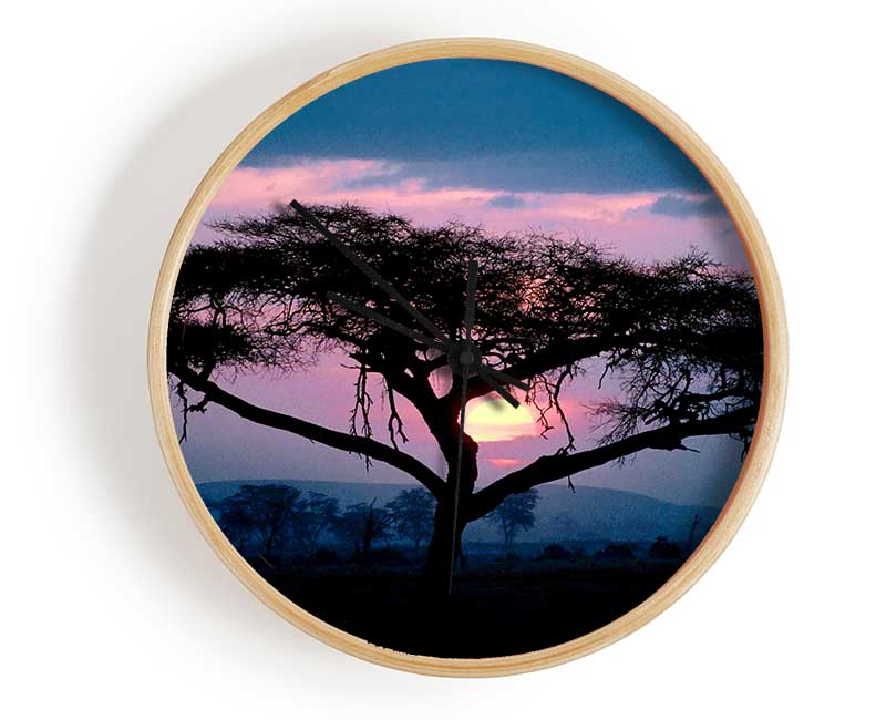 East African Sunset Clock - Wallart-Direct UK