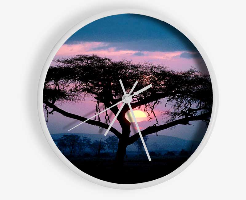 East African Sunset Clock - Wallart-Direct UK