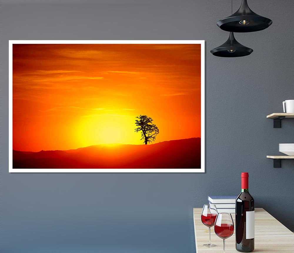 As The Sun Sets Print Poster Wall Art