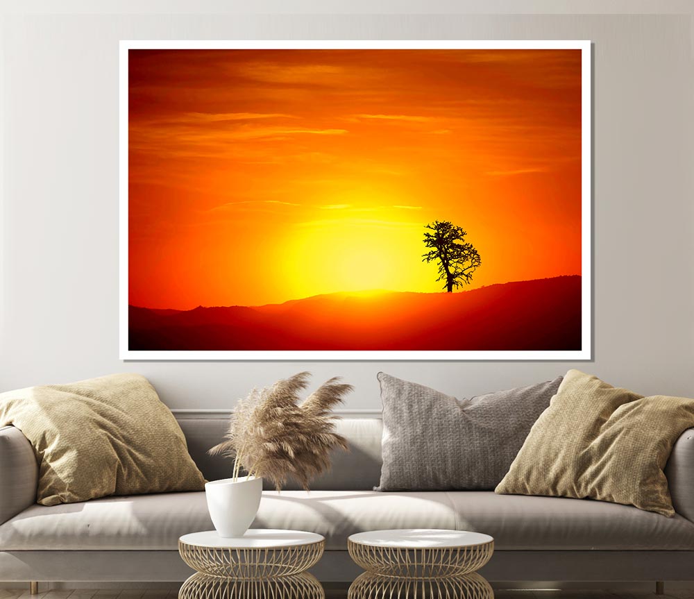 As The Sun Sets Print Poster Wall Art