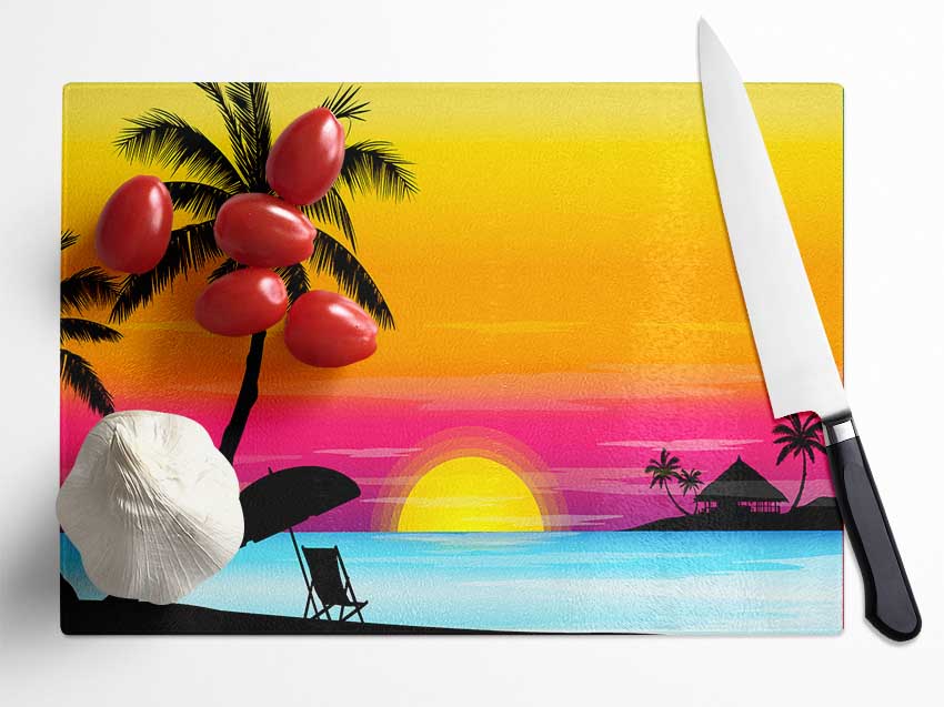 Destination Dream Glass Chopping Board