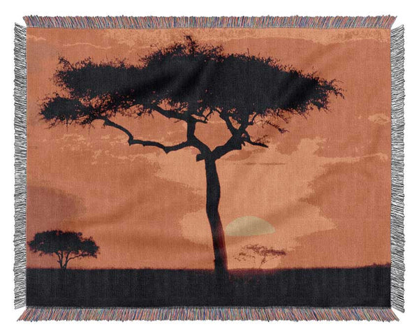 Sunset In Kenya Woven Blanket