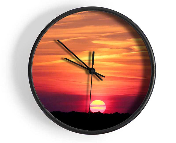 Clouds Across The Setting Sun Clock - Wallart-Direct UK